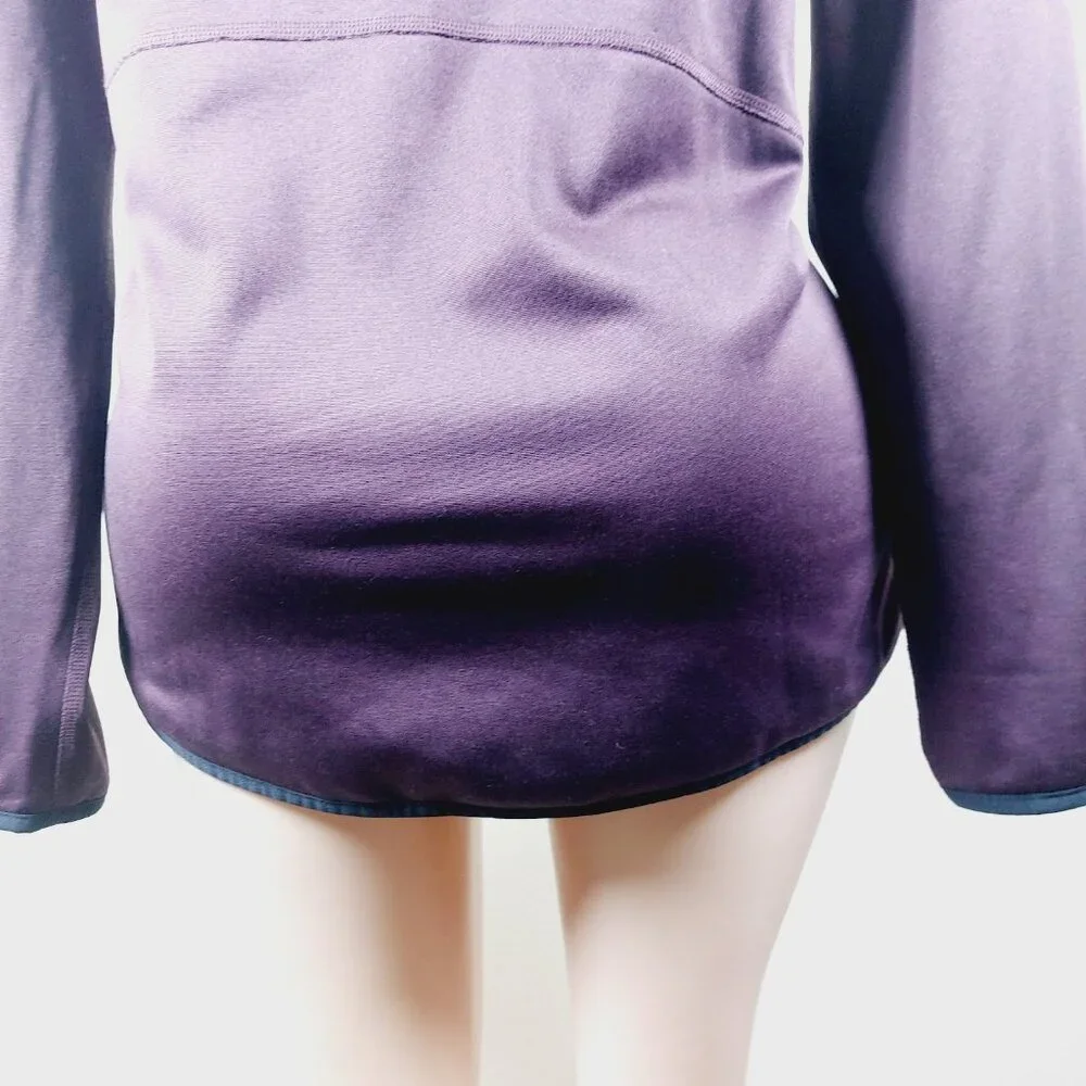 Eddie Bauer Women's Purple Long Sleeve Casual Full Zip Thermal Fleece Jacket 2XL
